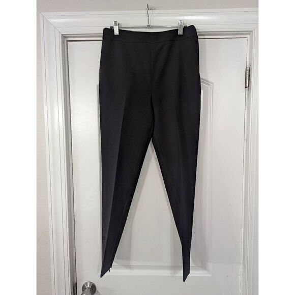 St. John Trouser Pants women's size 6 black side zipper ankle zipper skinny - Picture 1 of 9